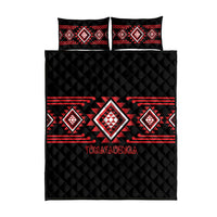 Aotearoa Atua Tumatauenga Quilt Bed Set Maori God Of War Taniko Motifs LT14 - Polynesian Pride