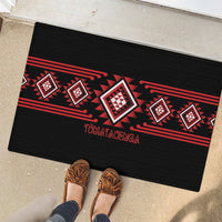 Aotearoa Atua Tumatauenga Rubber Doormat Maori God Of War Taniko Motifs LT14 - Polynesian Pride