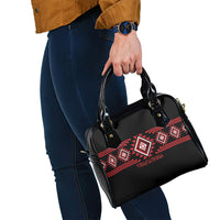 Aotearoa Atua Tumatauenga Shoulder Handbag Maori God Of War Taniko Motifs LT14 - Polynesian Pride