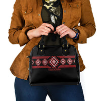 Aotearoa Atua Tumatauenga Shoulder Handbag Maori God Of War Taniko Motifs LT14 - Polynesian Pride