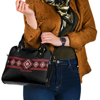 Aotearoa Atua Tumatauenga Shoulder Handbag Maori God Of War Taniko Motifs LT14 - Polynesian Pride