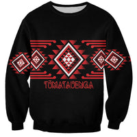 Aotearoa Atua Tumatauenga Personalised Sweatshirt Maori God Of War Taniko Motifs