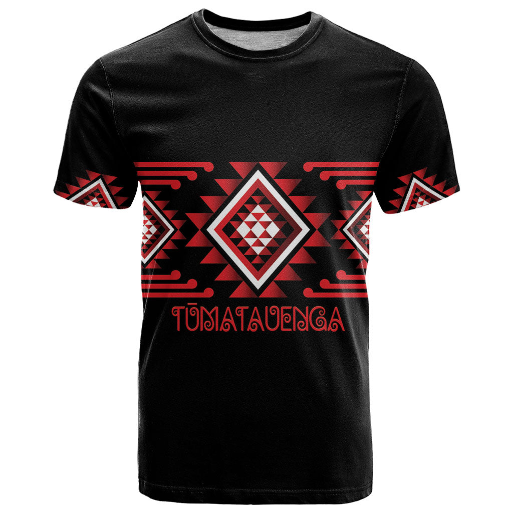 Aotearoa Atua Tumatauenga Personalised T Shirt Maori God Of War Taniko Motifs