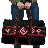 Aotearoa Atua Tumatauenga Travel Bag Maori God Of War Taniko Motifs LT14 Red - Polynesian Pride