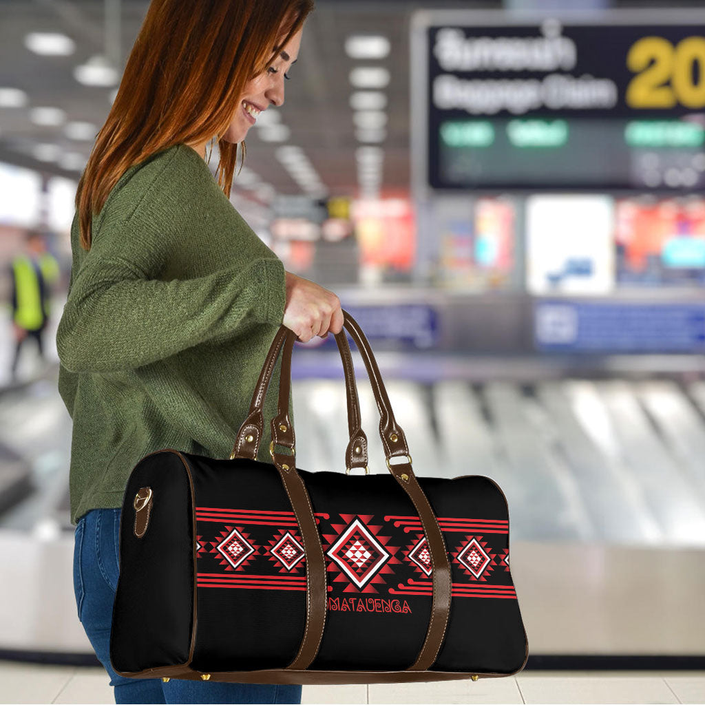 Aotearoa Atua Tumatauenga Travel Bag Maori God Of War Taniko Motifs LT14 - Polynesian Pride