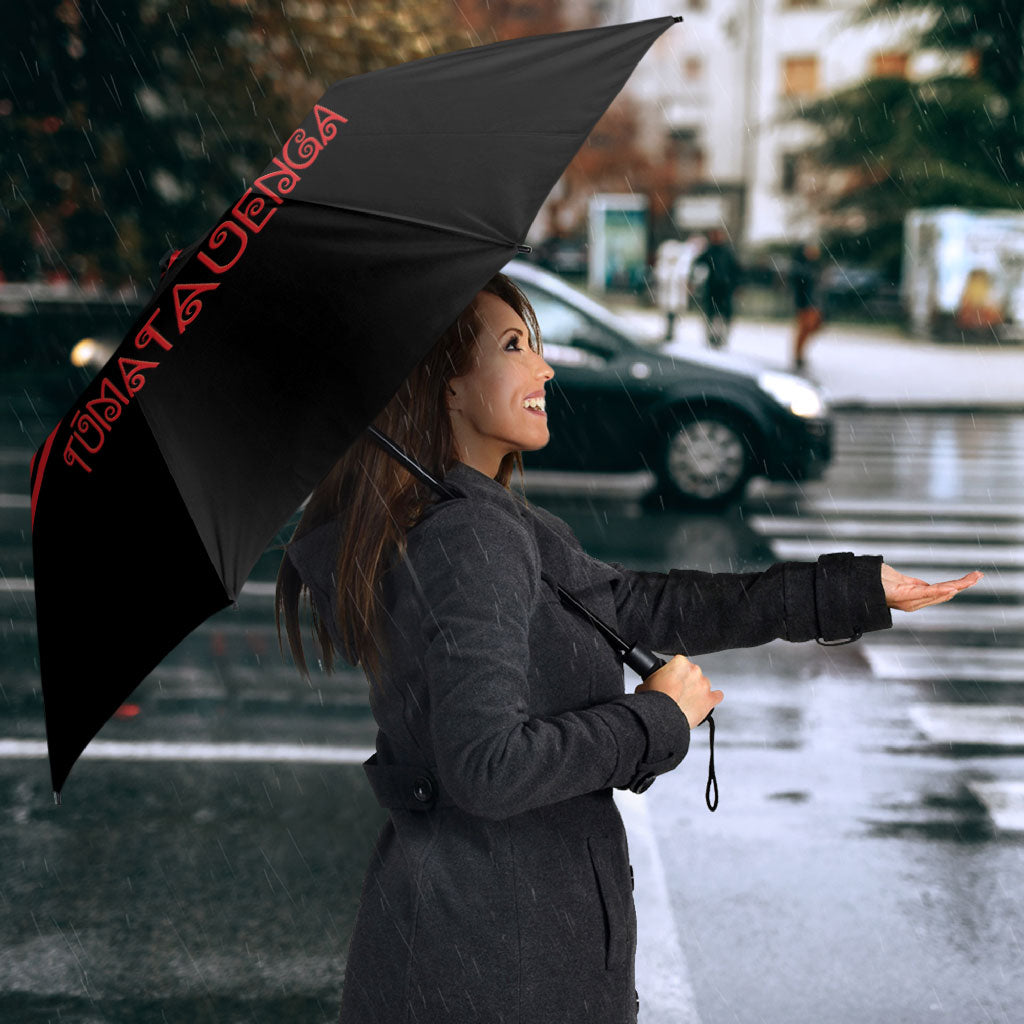 Aotearoa Atua Tumatauenga Umbrella Maori God Of War Taniko Motifs LT14 - Polynesian Pride