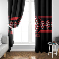 Aotearoa Atua Tumatauenga Window Curtain Maori God Of War Taniko Motifs LT14 - Polynesian Pride