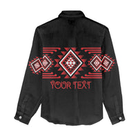Aotearoa Atua Tumatauenga Personalised Women Casual Shirt Maori God Of War Taniko Motifs LT14 - Polynesian Pride