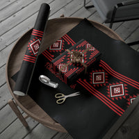 Aotearoa Atua Tumatauenga Wrapping Paper Maori God Of War Taniko Motifs LT14 - Polynesian Pride