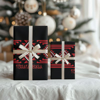 Aotearoa Atua Tumatauenga Wrapping Paper Maori God Of War Taniko Motifs LT14 - Polynesian Pride