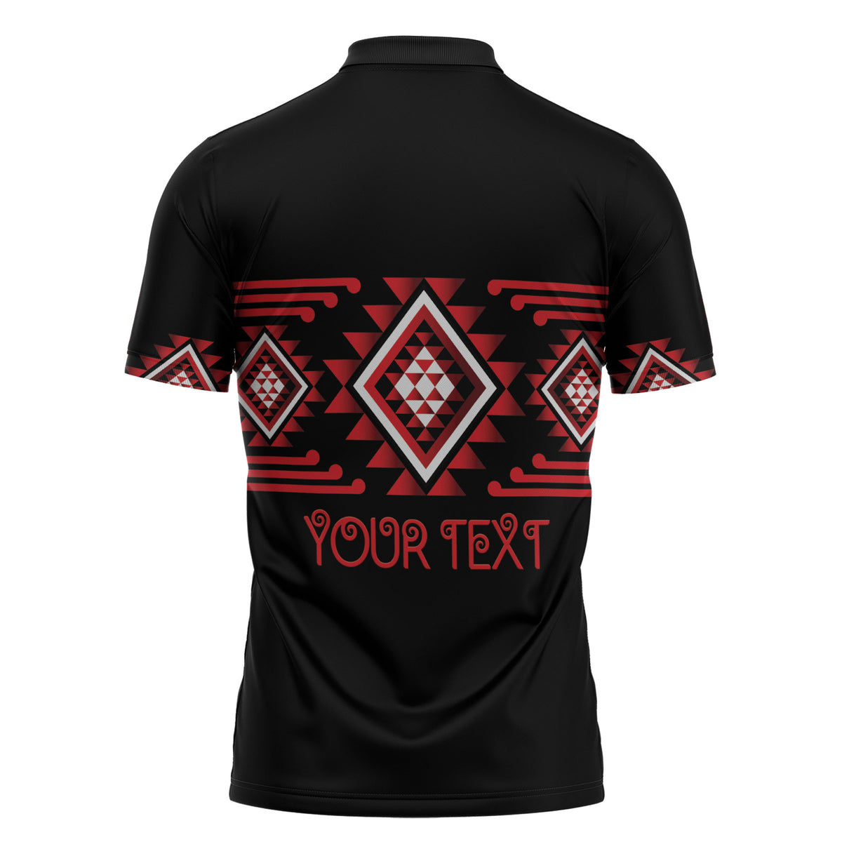 Aotearoa Atua Tumatauenga Personalised Zipper Polo Shirt Maori God Of War Taniko Motifs LT14 - Polynesian Pride