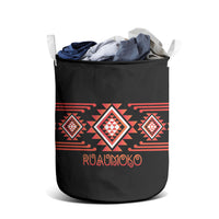 Aotearoa Atua Ruaumoko Laundry Basket Maori Powerful God Taniko Motifs LT14 - Polynesian Pride