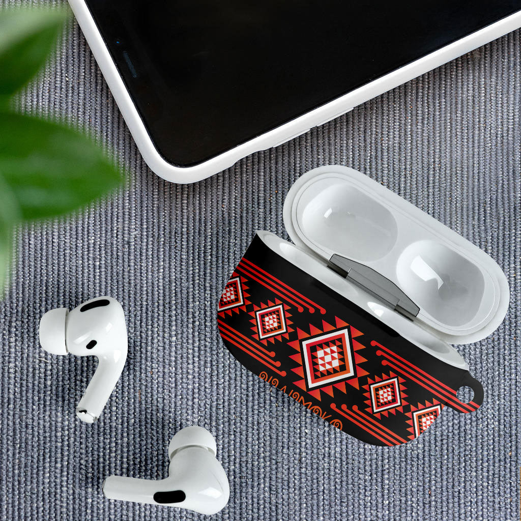 Aotearoa Atua Ruaumoko AirPods Case Maori Powerful God Taniko Motifs LT14 - Polynesian Pride