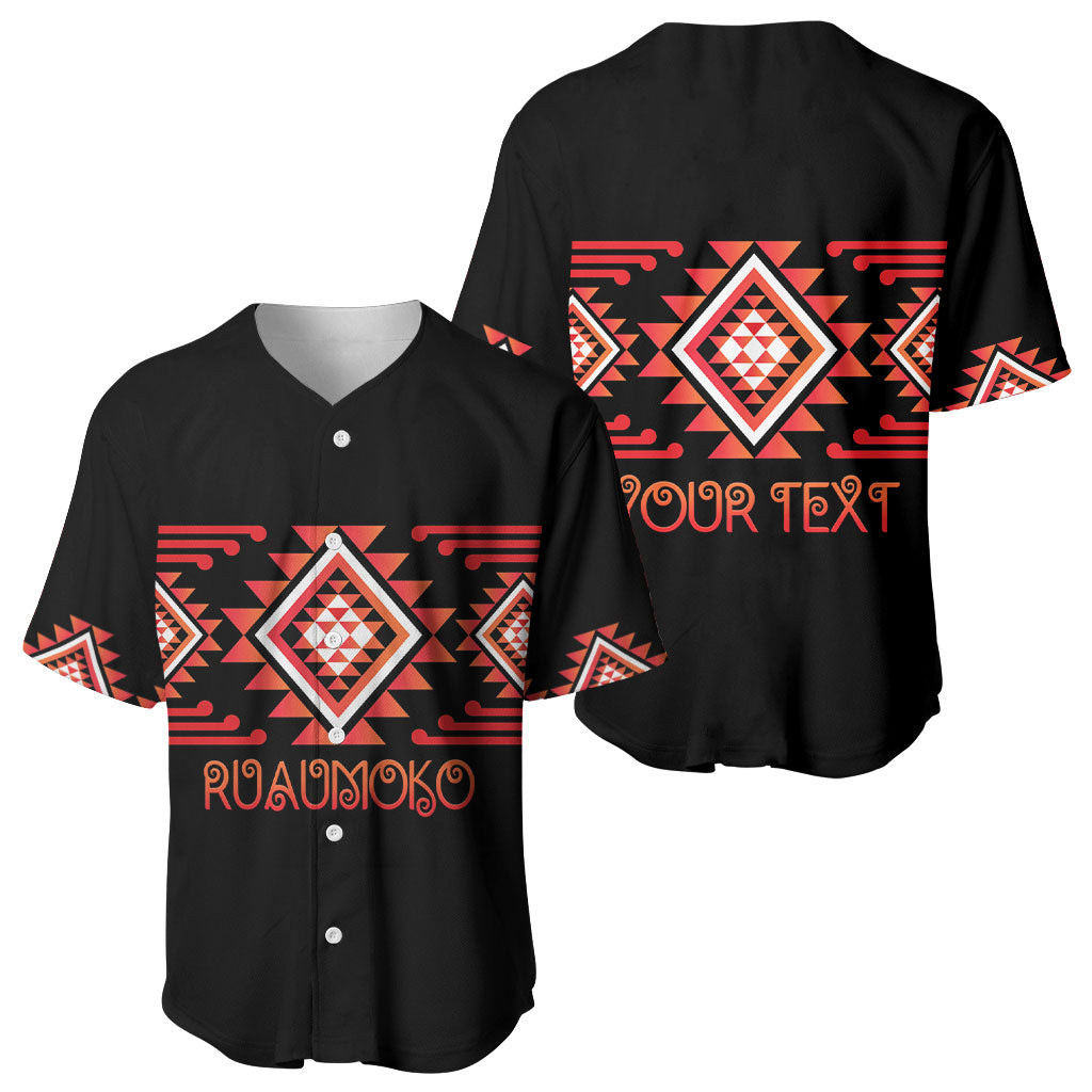 Aotearoa Atua Ruaumoko Personalised Baseball Jersey Maori Powerful God Taniko Motifs LT14 - Polynesian Pride