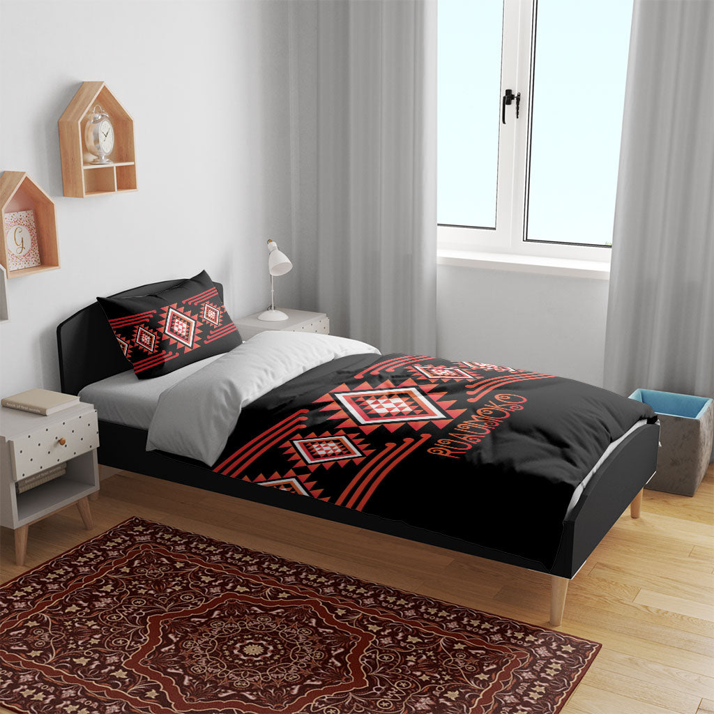 Aotearoa Atua Ruaumoko Bedding Set Maori Powerful God Taniko Motifs LT14 - Polynesian Pride