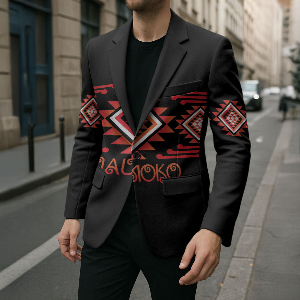 Aotearoa Atua Ruaumoko Personalised Blazer Maori Powerful God Taniko Motifs LT14 - Polynesian Pride