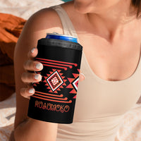 Aotearoa Atua Ruaumoko Personalised 4 in 1 Can Cooler Tumbler Maori Powerful God Taniko Motifs LT14 - Polynesian Pride