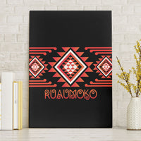 Aotearoa Atua Ruaumoko Canvas Wall Art Maori Powerful God Taniko Motifs LT14 Without Frame Orange - Polynesian Pride