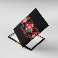 Aotearoa Atua Ruaumoko Canvas Wall Art Maori Powerful God Taniko Motifs LT14 With Frame Orange - Polynesian Pride