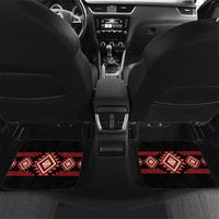 Aotearoa Atua Ruaumoko Personalised Car Mats Maori Powerful God Taniko Motifs LT14 Set 2pcs - Back Orange - Polynesian Pride