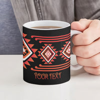 Aotearoa Atua Ruaumoko Personalised Ceramic Mug Maori Powerful God Taniko Motifs LT14 - Polynesian Pride