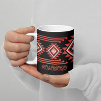Aotearoa Atua Ruaumoko Personalised Ceramic Mug Maori Powerful God Taniko Motifs LT14 - Polynesian Pride