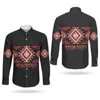 Aotearoa Atua Ruaumoko Personalised Couples Matching Off Shoulder Maxi Dress and Long Sleeve Button Shirt Maori Powerful God Taniko Motifs LT14 - Polynesian Pride