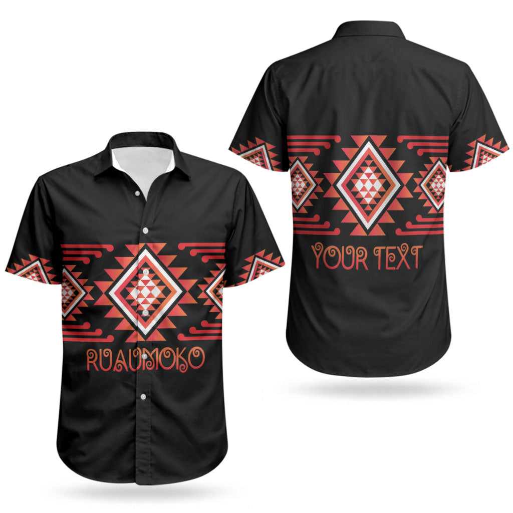 Aotearoa Atua Ruaumoko Personalised Couples Matching Puletasi and Hawaiian Shirt Maori Powerful God Taniko Motifs LT14 - Polynesian Pride