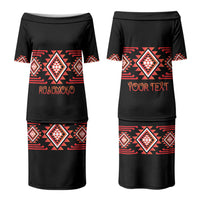 Aotearoa Atua Ruaumoko Personalised Couples Matching Puletasi and Hawaiian Shirt Maori Powerful God Taniko Motifs LT14 - Polynesian Pride