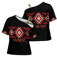 Aotearoa Atua Ruaumoko Personalised Cross Shoulder Shirt Maori Powerful God Taniko Motifs LT14 - Polynesian Pride