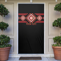 Aotearoa Atua Ruaumoko Personalised Door Cover Maori Powerful God Taniko Motifs LT14 Orange - Polynesian Pride