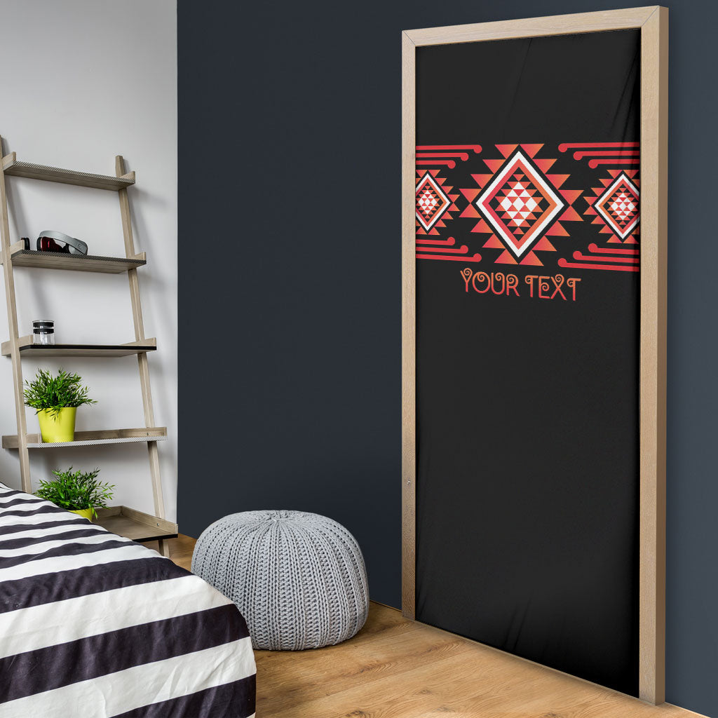Aotearoa Atua Ruaumoko Personalised Door Cover Maori Powerful God Taniko Motifs LT14 - Polynesian Pride