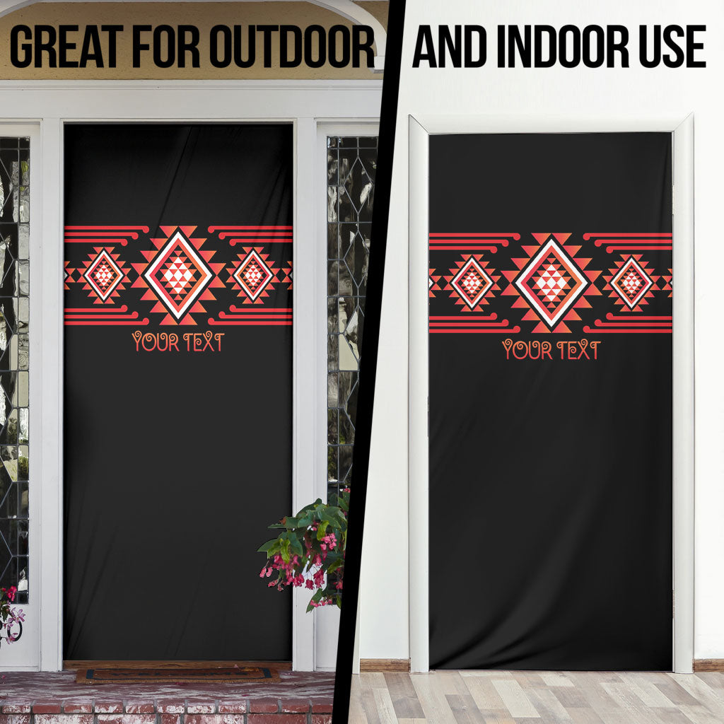 Aotearoa Atua Ruaumoko Personalised Door Cover Maori Powerful God Taniko Motifs LT14 - Polynesian Pride