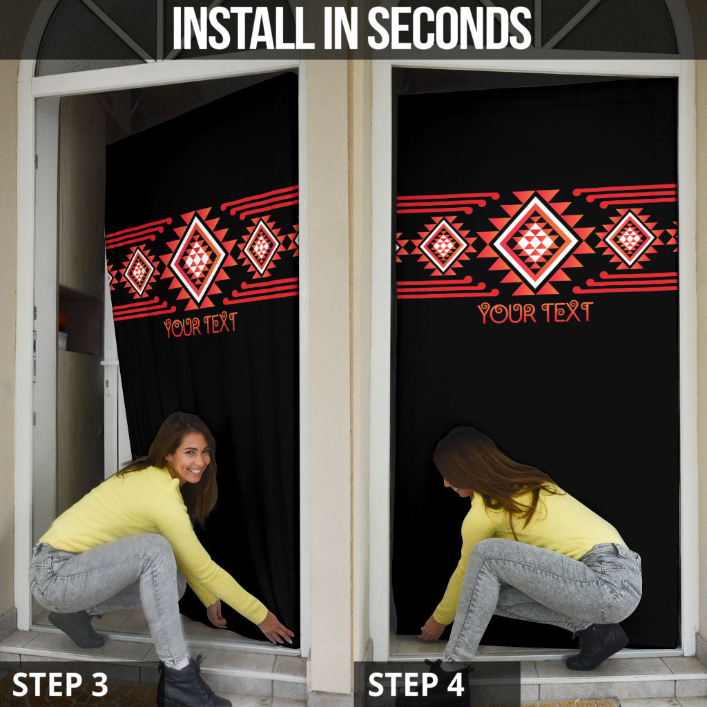 Aotearoa Atua Ruaumoko Personalised Door Cover Maori Powerful God Taniko Motifs LT14 - Polynesian Pride