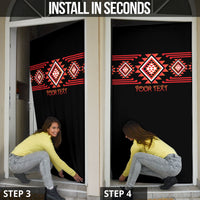 Aotearoa Atua Ruaumoko Personalised Door Cover Maori Powerful God Taniko Motifs LT14 - Polynesian Pride