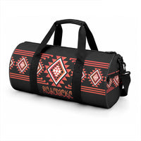 Aotearoa Atua Ruaumoko Duffle Bag Maori Powerful God Taniko Motifs