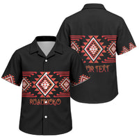 Aotearoa Atua Ruaumoko Personalised Family Matching Off Shoulder Maxi Dress and Hawaiian Shirt Maori Powerful God Taniko Motifs LT14 Son's Shirt Orange - Polynesian Pride