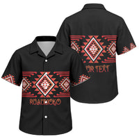 Aotearoa Atua Ruaumoko Personalised Family Matching Summer Maxi Dress and Hawaiian Shirt Maori Powerful God Taniko Motifs LT14 Son's Shirt Orange - Polynesian Pride