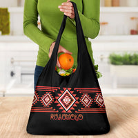 Aotearoa Atua Ruaumoko Grocery Bag Maori Powerful God Taniko Motifs LT14 - Polynesian Pride
