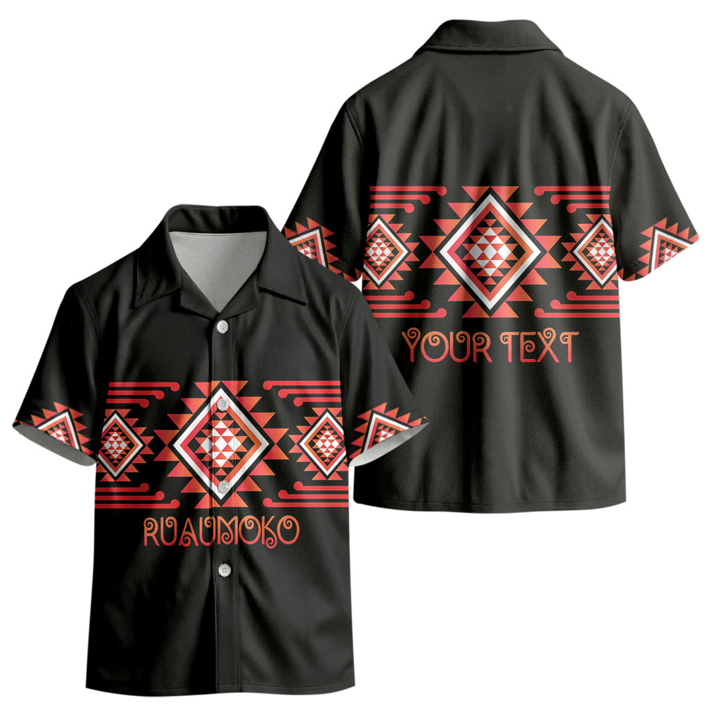 Aotearoa Atua Ruaumoko Personalised Kid Hawaiian Shirt Maori Powerful God Taniko Motifs LT14 - Polynesian Pride