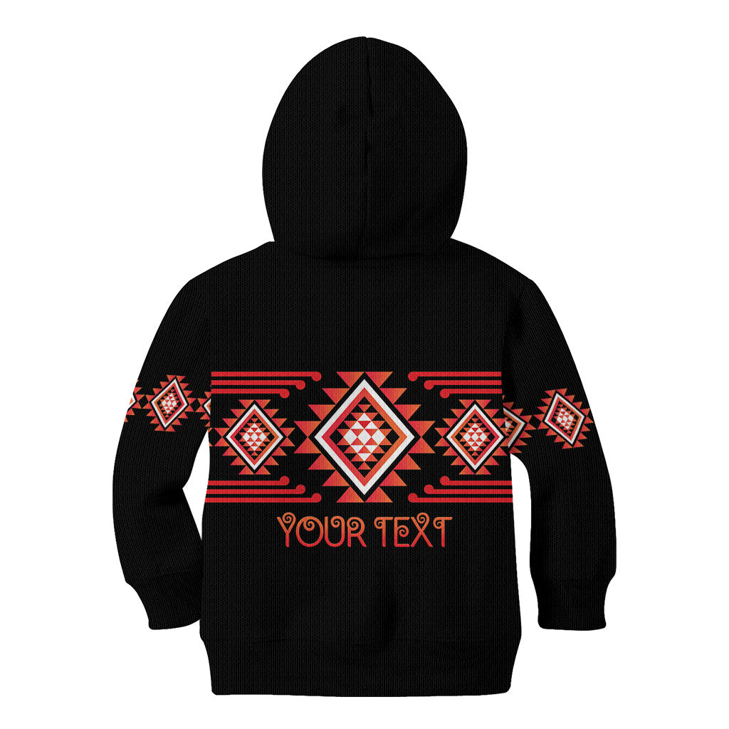 Aotearoa Atua Ruaumoko Personalised Kid Hoodie Maori Powerful God Taniko Motifs LT14 - Polynesian Pride