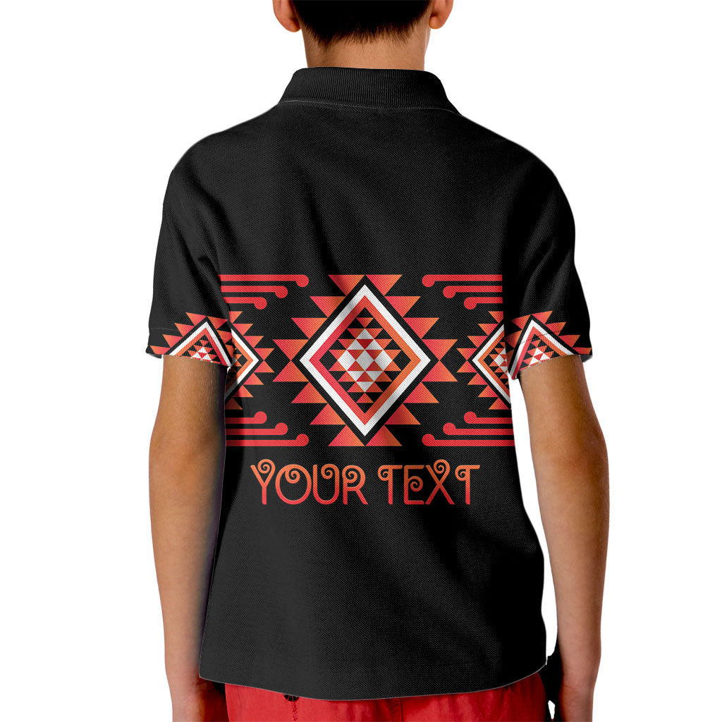 Aotearoa Atua Ruaumoko Personalised Kid Polo Shirt Maori Powerful God Taniko Motifs LT14 - Polynesian Pride