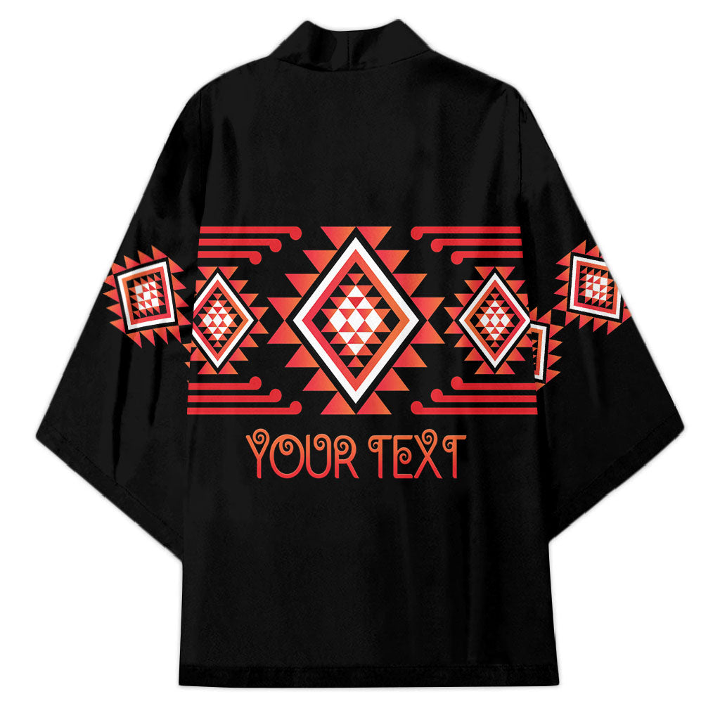 Aotearoa Atua Ruaumoko Personalised Kimono Maori Powerful God Taniko Motifs LT14 - Polynesian Pride