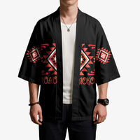 Aotearoa Atua Ruaumoko Personalised Kimono Maori Powerful God Taniko Motifs LT14 - Polynesian Pride