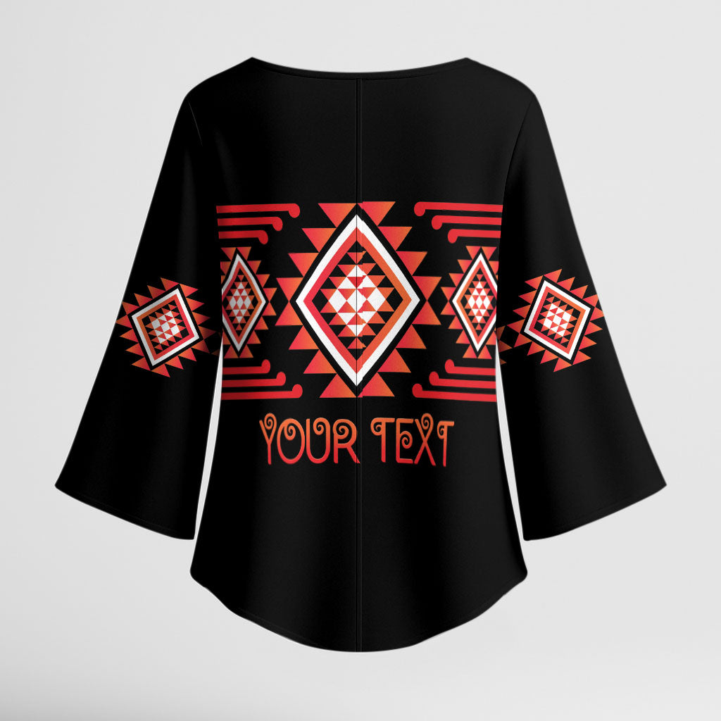 Aotearoa Atua Ruaumoko Personalised Kimono Sleeve Blouse Maori Powerful God Taniko Motifs LT14 - Polynesian Pride