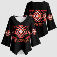 Aotearoa Atua Ruaumoko Personalised Kimono Sleeve Blouse Maori Powerful God Taniko Motifs LT14 - Polynesian Pride