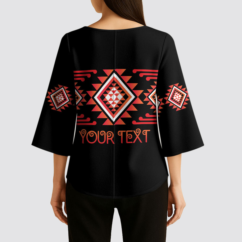 Aotearoa Atua Ruaumoko Personalised Kimono Sleeve Blouse Maori Powerful God Taniko Motifs LT14 - Polynesian Pride