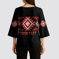 Aotearoa Atua Ruaumoko Personalised Kimono Sleeve Blouse Maori Powerful God Taniko Motifs LT14 - Polynesian Pride