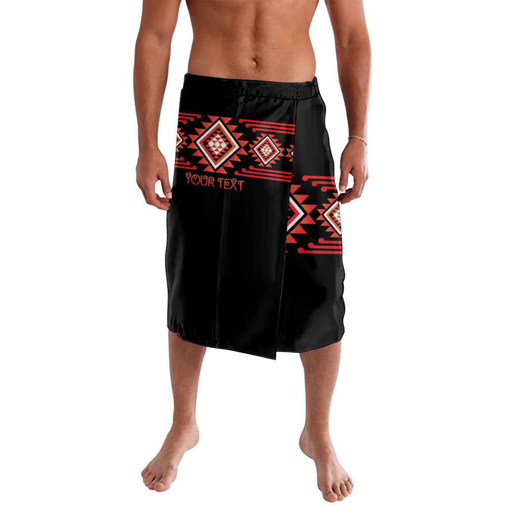 Aotearoa Atua Ruaumoko Personalised Lavalava Maori Powerful God Taniko Motifs LT14 Orange - Polynesian Pride