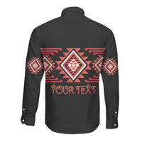 Aotearoa Atua Ruaumoko Personalised Long Sleeve Button Shirt Maori Powerful God Taniko Motifs LT14 - Polynesian Pride